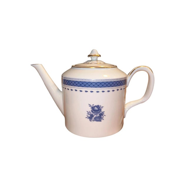 Mottahedeh Late 20th Century Mottahedeh Indigo Tea Set- 3 Pieces For Sale - Image 4 of 11