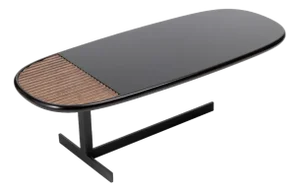 Naturae Black Medium Table by Angelettiruzza Design for Bottega Intreccio