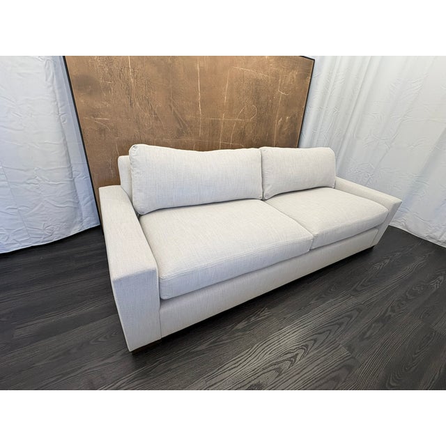 Rh Maxwell 8' Classic Sofa — 2-Cushion | Perennials Performance Linen Weave | Dove For Sale - Image 16 of 18