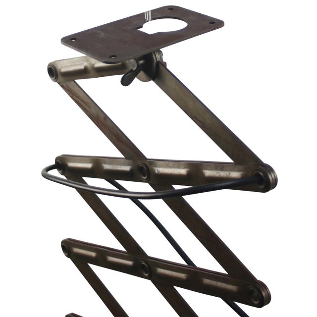 Vintage Industrial Glass and Metal Scissor Pendant Lamp from Holophane For Sale - Image 6 of 7