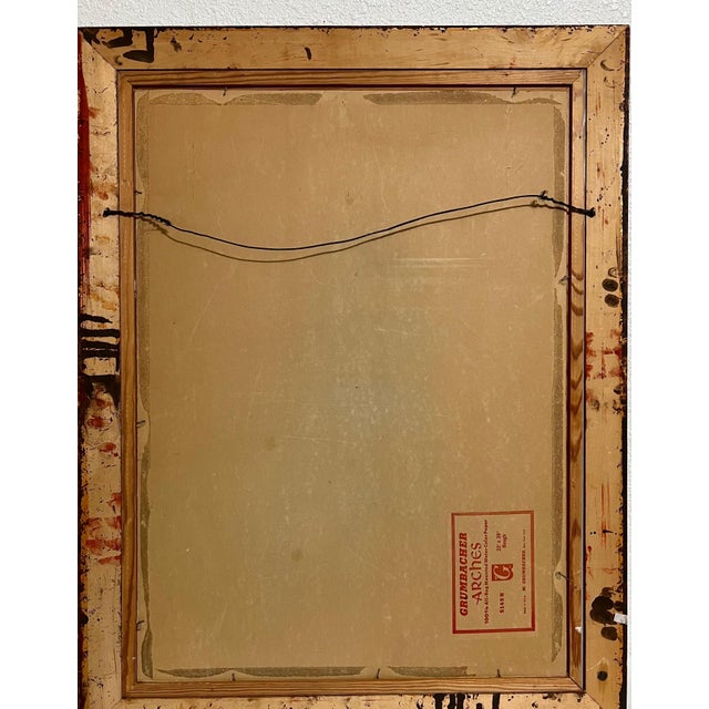 Paper Sandu Liberman, Large Gouache Original Painting Mother & Daughter Sandu Liberman Israeli Judaica For Sale - Image 7 of 7