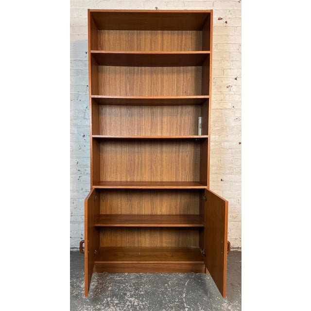 Wood Mid-Century Danish Teak Veneer Bookcase For Sale - Image 7 of 15