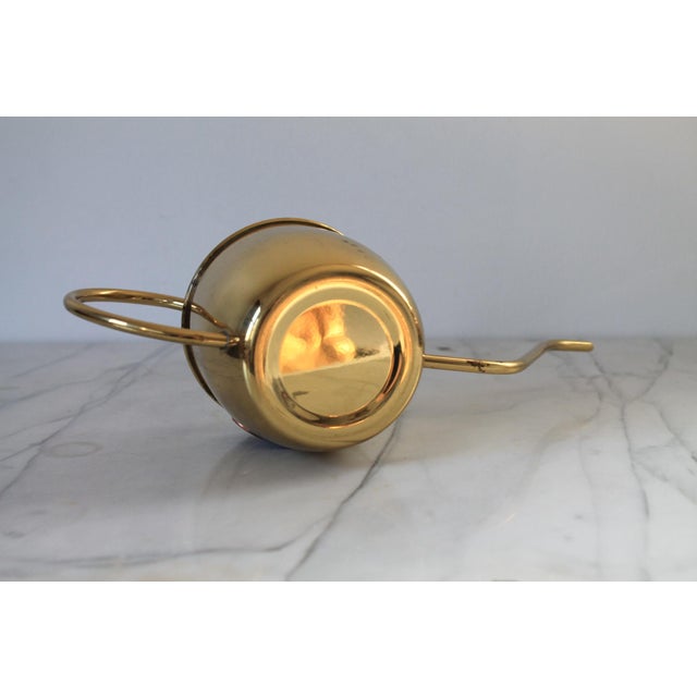 Vintage Brass Watering Can W/ Copper Floral Motif For Sale In Milwaukee - Image 6 of 9