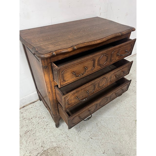 Regency Style Chest of Drawers in Carved Oak, 20th Century For Sale - Image 9 of 12