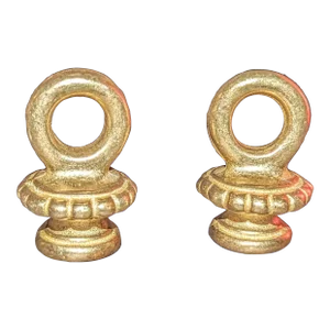1980s Stylized Brass Chandelier or Ceiling Hooks - a Pair