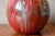 Art Nouveau Cab Ceramic Ball Vase in Flamed Red and Turquoise, France, 1920s For Sale - Image 4 of 7