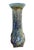 Blue Vintage Bohemian Twisted Iridescent Glass Vase 14" H For Sale - Image 8 of 9