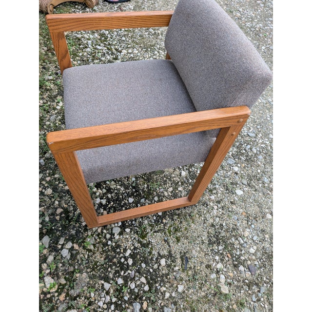 Light Gray Vintage High Point Furniture Mid-Century Modern Arm Chairs a Set of 2 For Sale - Image 8 of 13
