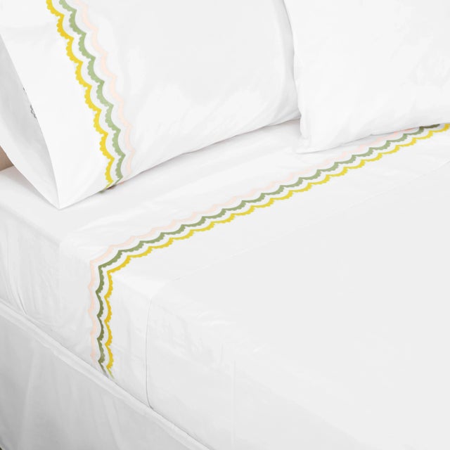 From renowned designer Celerie Kemble and luxury linen maker Hamburg House comes this exclusive Whimsical Scallop...