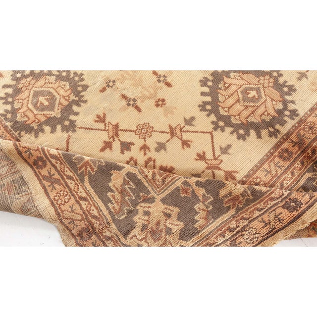 Turkish Antique Turkish Oushak Rug For Sale - Image 3 of 7