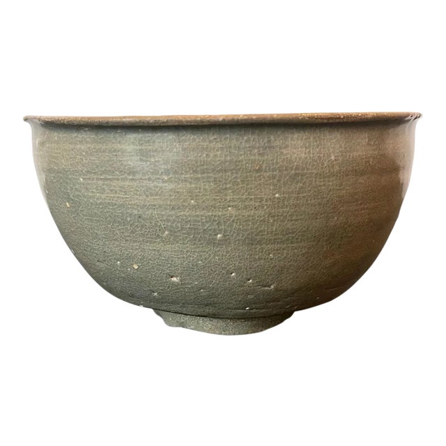 Korean Ceramic Celadon Deep Bowl Goryeo Dynasty For Sale