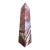 Neoclassical Solid Marble Red and Brown Obelisk For Sale