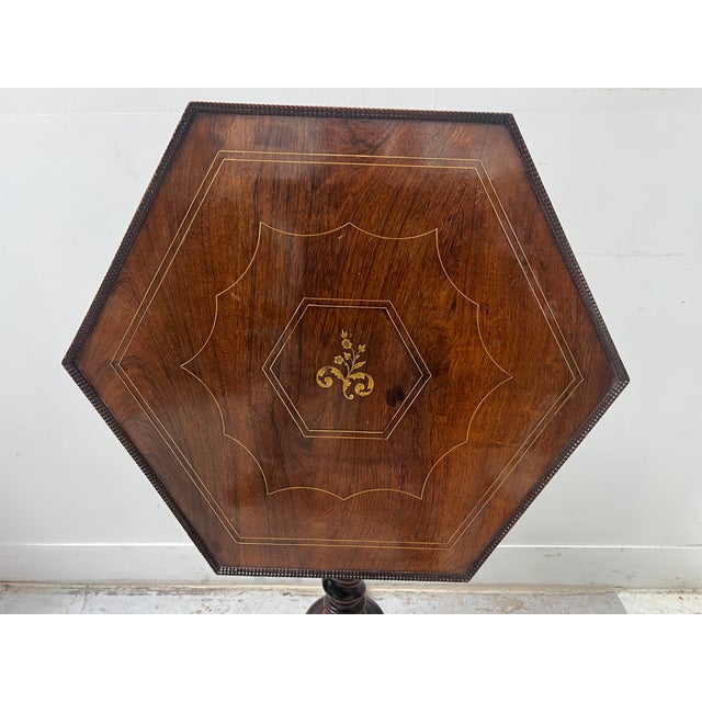 19th Century Napoleon III Tilting Pedestal Table in Mahogany For Sale - Image 9 of 12