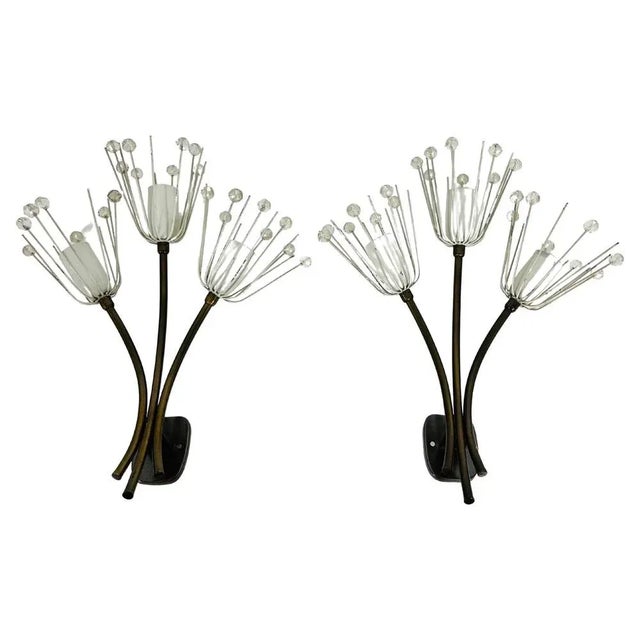 Mid-Century Brass Sconces attributed to Emil Stejnar for Rupert Nikoll, 1960s, Set of 2 For Sale - Image 9 of 9