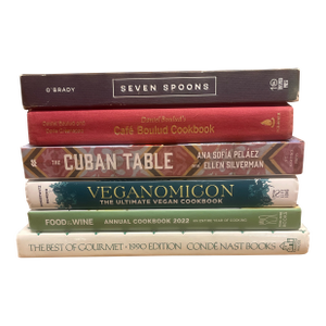 Curated Culinary Decorative Book Stack – Chef’s Kitchen Library, Set of 6