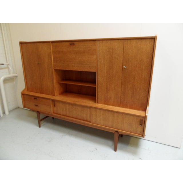 Mid-Century Modern Dutch Oak High Board, 1950s For Sale - Image 14 of 15