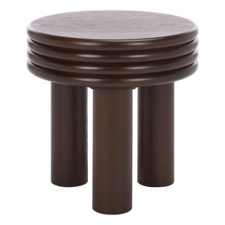 Ohana Accent Table in Dark Brown For Sale