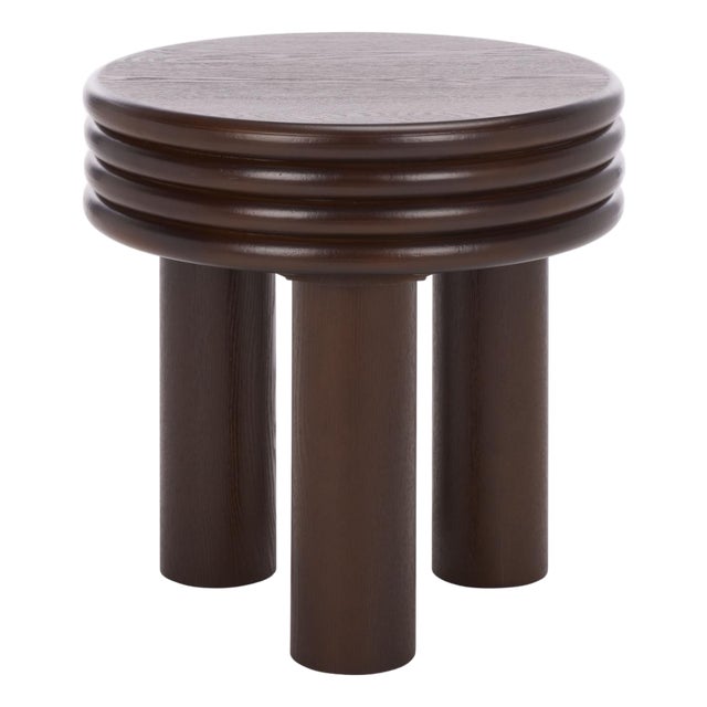 Ohana Accent Table in Dark Brown For Sale