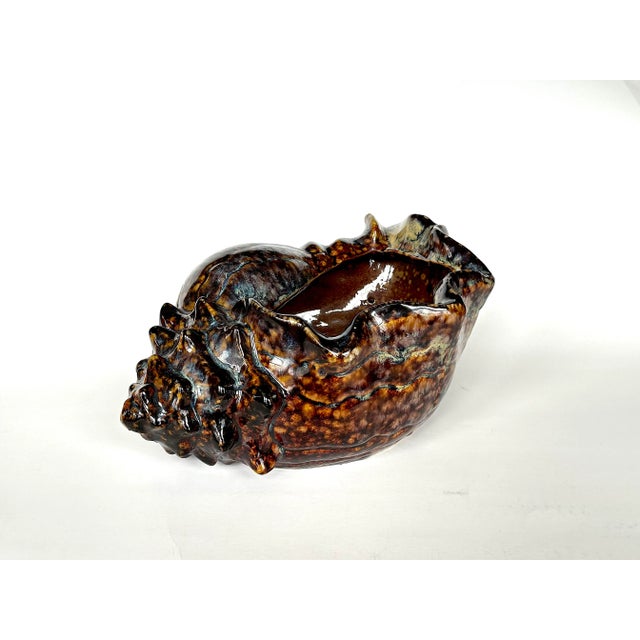 Ceramic Pottery Seashell Figurine Planter For Sale - Image 4 of 10