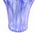 Mid-Century Modern Vintage MCM Murano “Lavorazione Arte” Blue Ribbed Ruffle Art Glass Vase For Sale - Image 3 of 4