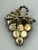 Weiss Fall Thanksgiving Holiday Prong Set Rhinestone Gold Toned Grapes Brooch For Sale In Los Angeles - Image 6 of 7