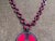 Art Deco Bochic Ikon Bijoux Collection Red Hot Enamel Retro Necklace With White Topaz For Sale - Image 3 of 6