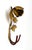 Shabby Chic Vintage Italian Tole Gold Gilt Rose Wall Hook – Double Hook Floral Wall Accent – Hollywood Regency, Cottagecore, Shabby Chic For Sale - Image 3 of 9