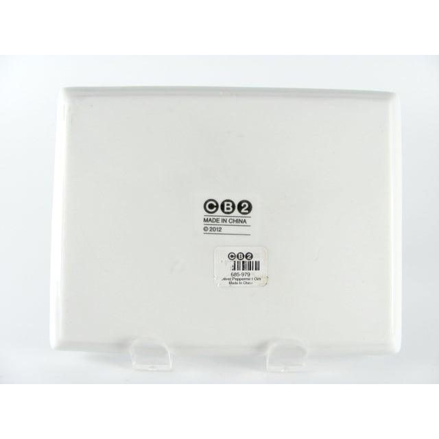 Crate & Barrel Cb2 Oliver Peppermint Ornament Christmas Appetizer Plate - Set of 4 For Sale - Image 10 of 10