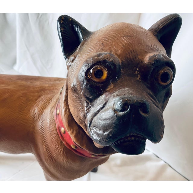 Ceramic A 19th Century Terra Cotta English Pugdog For Sale - Image 7 of 10