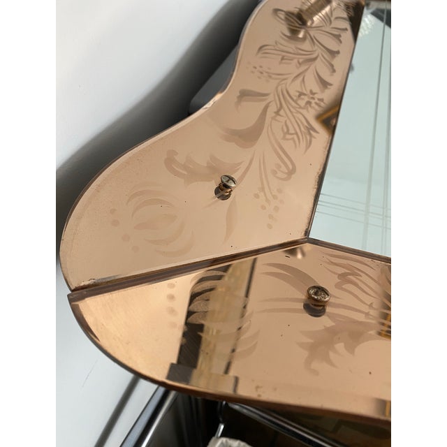 1930s Rare Art Deco Nouveau Venetian Mirror For Sale - Image 5 of 8