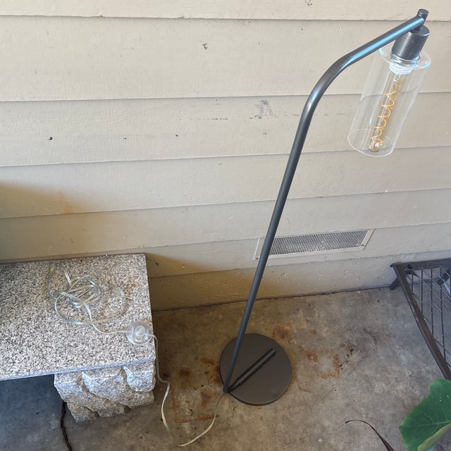 Dark Gray West Elm Industria Floor Lamp For Sale - Image 8 of 10