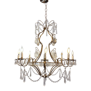 Brazilian Rock Crystal Chandelier, Mid 20th Century