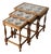 Ak Odense Oak Nesting Tables Set of 3 With Ceramic Tile Tops Danish Mid-Century Modern 1965 For Sale