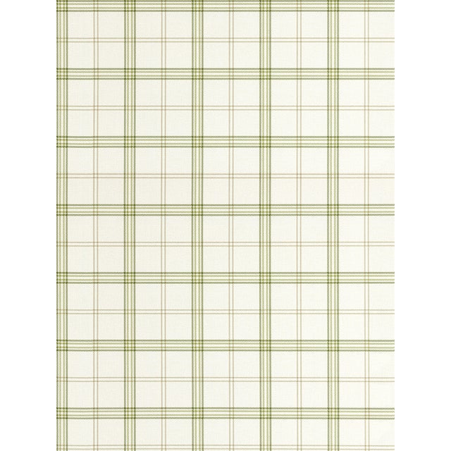 The House of Scalamandré Ezra Plaid Wallpaper, Olive For Sale