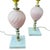 French 1940s Light Pink Glass Boudoir Lamps - A Pair For Sale - Image 3 of 5