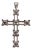 14 Karat White Gold Cross Pendant With Diamonds 0.25 Total Diamond Weight For Sale