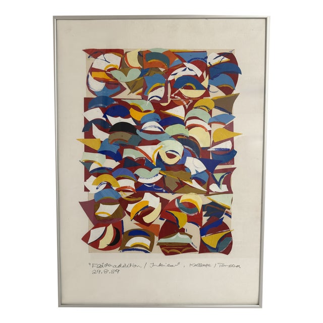 Helmut Dittmann, Surface Addition / Interior, Collage on Paper, 1989 For Sale