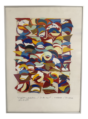 Helmut Dittmann, Surface Addition / Interior, Collage on Paper, 1989