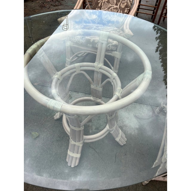 1970s Vintage Bamboo Dining Set of 5 For Sale - Image 9 of 11