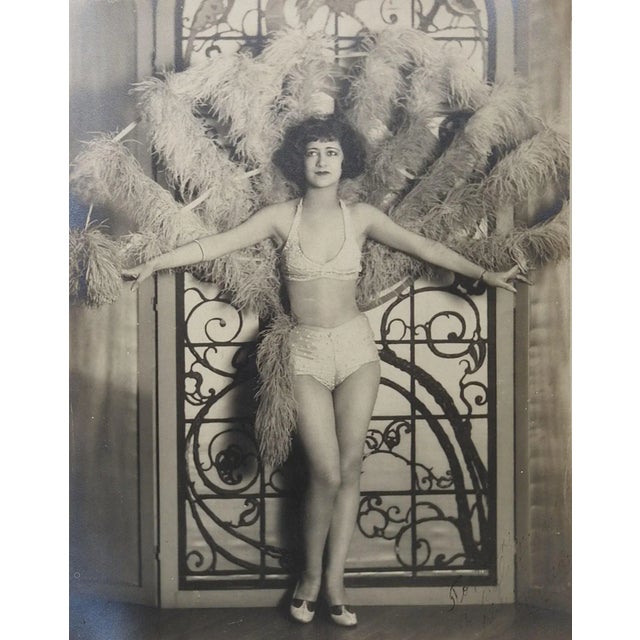 Vintage 1920s Actress Dancer Showgirl in Costume Photograph Signed For Sale - Image 4 of 4