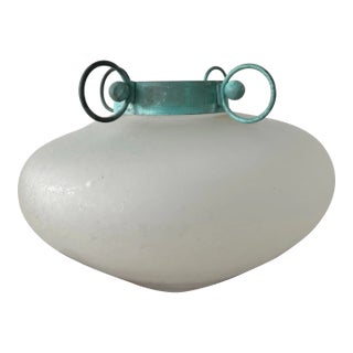 Murano Glass Amphora Vase, Seguso Vetri D'Arte, Scavo Technique, 1970s For Sale