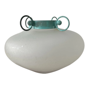 Murano Glass Amphora Vase, Seguso Vetri D'Arte, Scavo Technique, 1970s