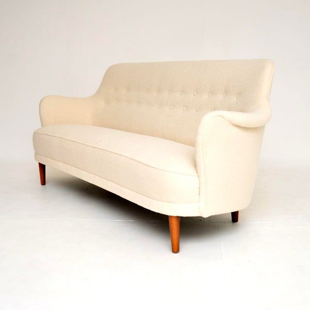 Vintage Swedish Samsas Sofa attributed to Carl Malmsten, 1960s For Sale - Image 6 of 11