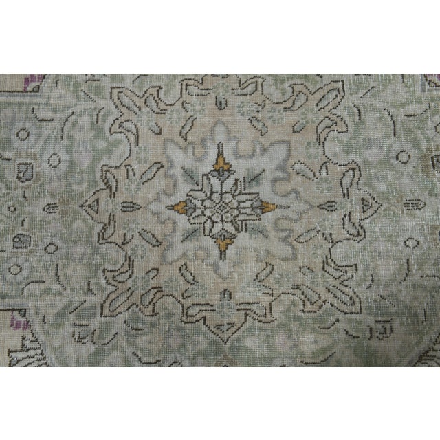 1970s Vintage Persian Handmade Wool Cotton Orange Area Rug For Sale In San Francisco - Image 6 of 11