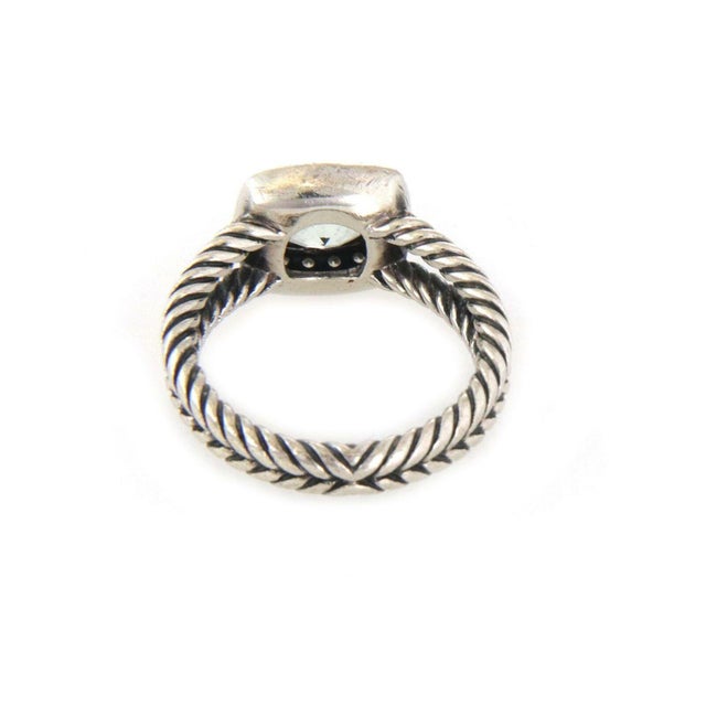 David Yurman Albion Prasiolite Diamond 925 Silver Cable Ring For Sale - Image 4 of 5