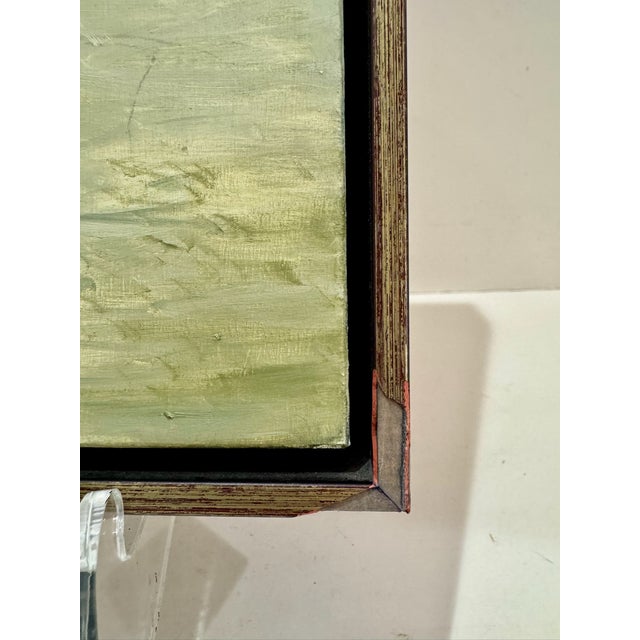 Signed Lighthouse Seascape Framed Oil Painting For Sale In Atlanta - Image 6 of 8