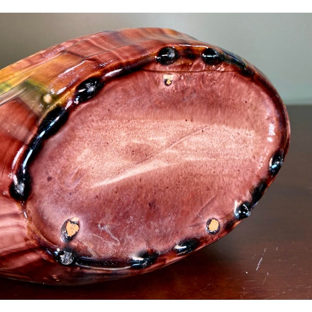 Mid 20th Century Mid-Century Modern Glazed Drip-Ware Duck Art Pottery Pitcher For Sale - Image 9 of 9