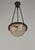 Daum Daum French Art Deco Pendant Light 1920s - Wrought Iron & Hand-Chiseled Bowl For Sale - Image 4 of 14