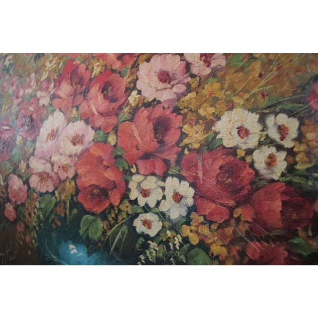 Painted Floral Composition by Lina Rossi, 1930s For Sale - Image 10 of 17
