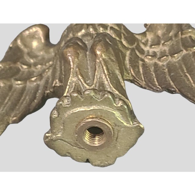 Early 20th Century Early 20th Century American Eagle Brass Bronze Lamp Floor Lamp Finial For Sale - Image 5 of 5